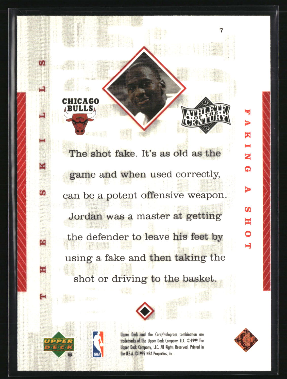 Michael Jordan 1999 Upper Deck Michael Jordan Athlete of the Century #7