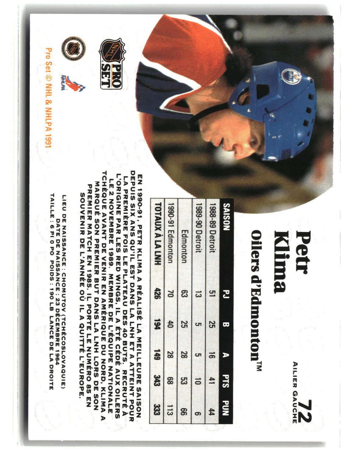 Robert Kron 1991-92 Pro Set French #239