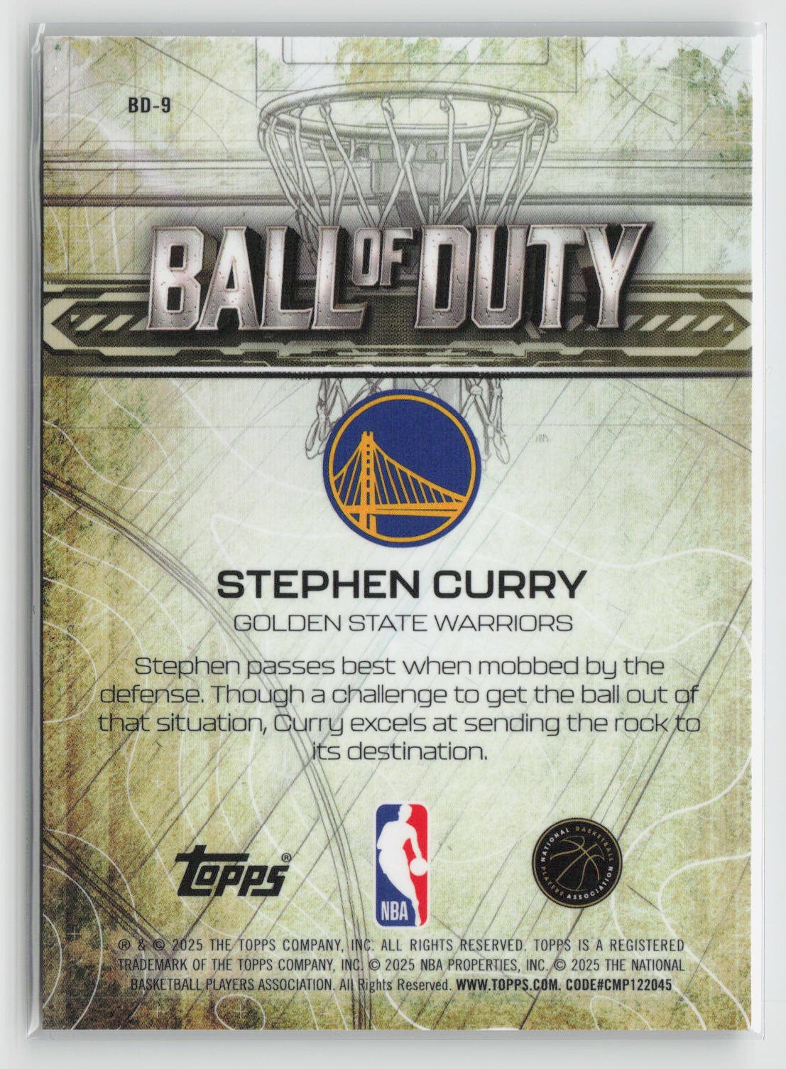 Stephen Curry 2025-26 Topps Chrome Ball of Duty #BD-9