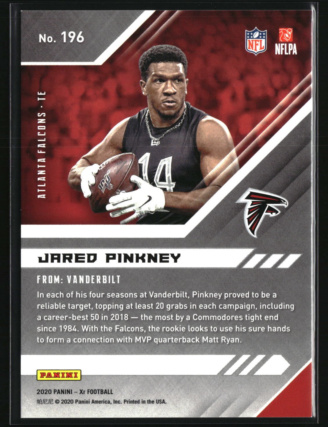 Jared Pinkney 2020 Panini XR Red #196 #/249