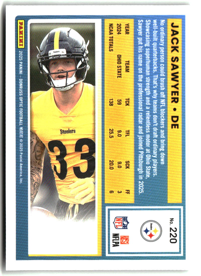 Jack Sawyer 2025 Donruss Optic #220