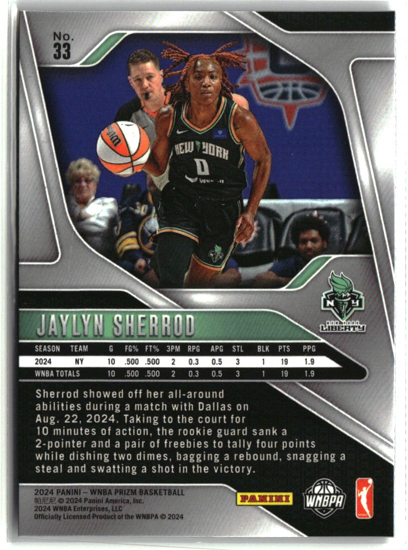 Jaylyn Sherrod 2024 Panini Prizm WNBA #33
