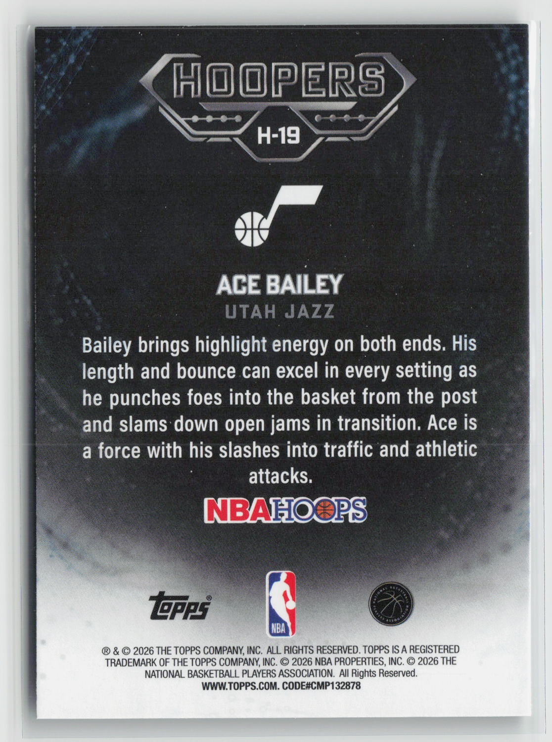 Ace Bailey 2025-26 Hoops #H-19