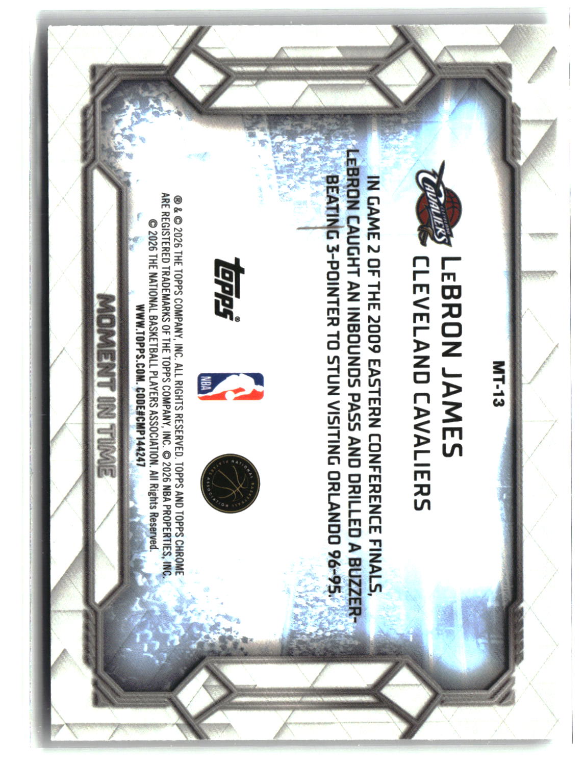 LeBron James 2025-26 Topps Chrome Update Moment In Time #MT-13
