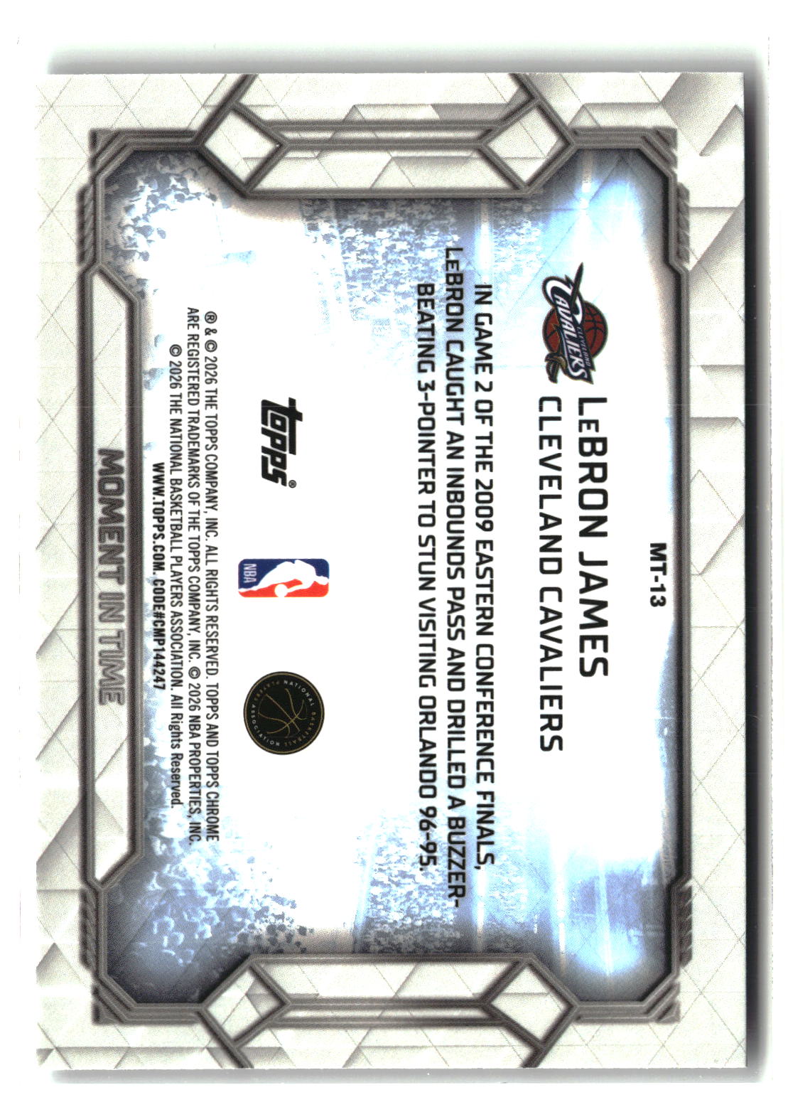 LeBron James 2025-26 Topps Chrome Update Moment In Time #MT-13