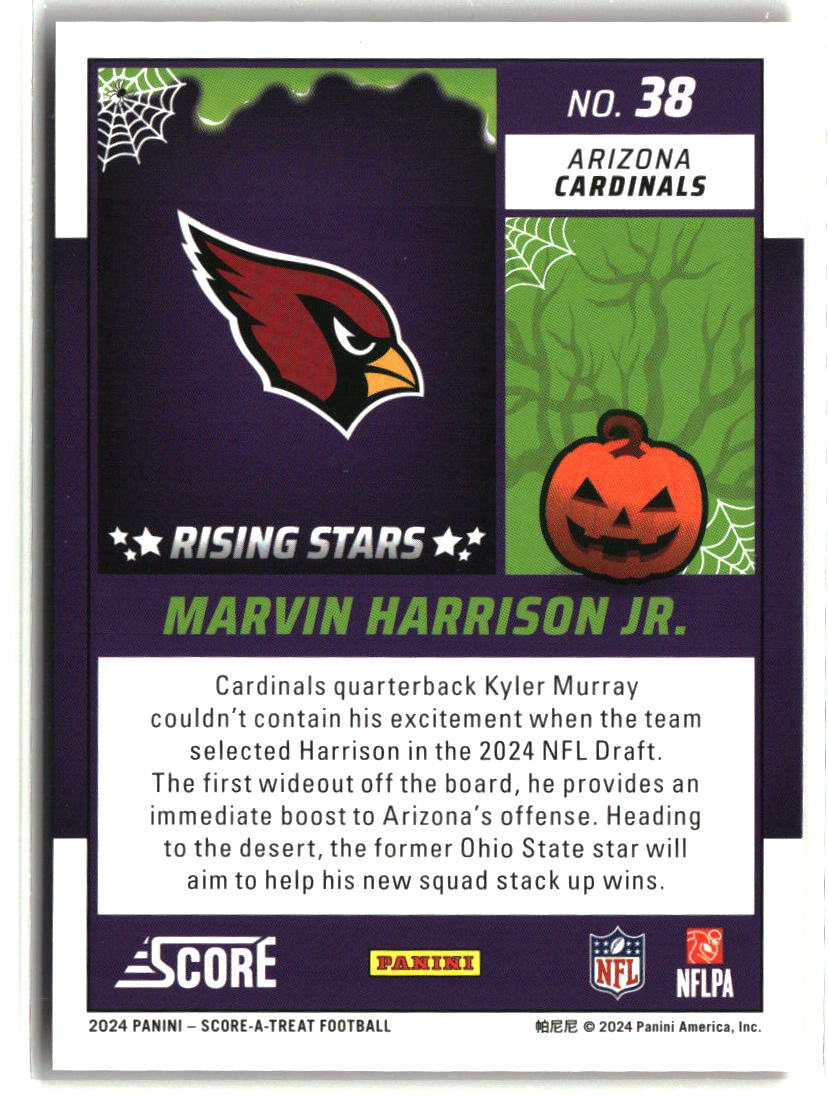 Marvin Harrison Jr. 2024 Score-A-Treat Rising Stars Orange Pumpkin #38