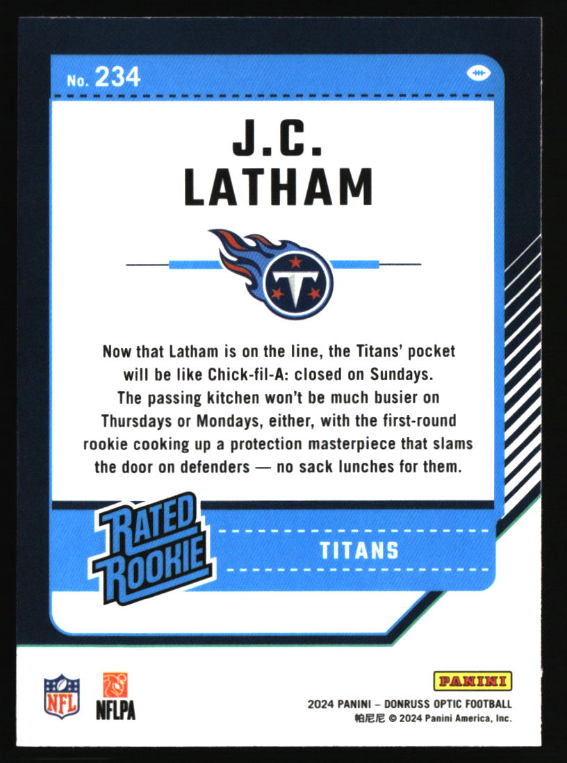 J.C. Latham 2024 Donruss Optic #234