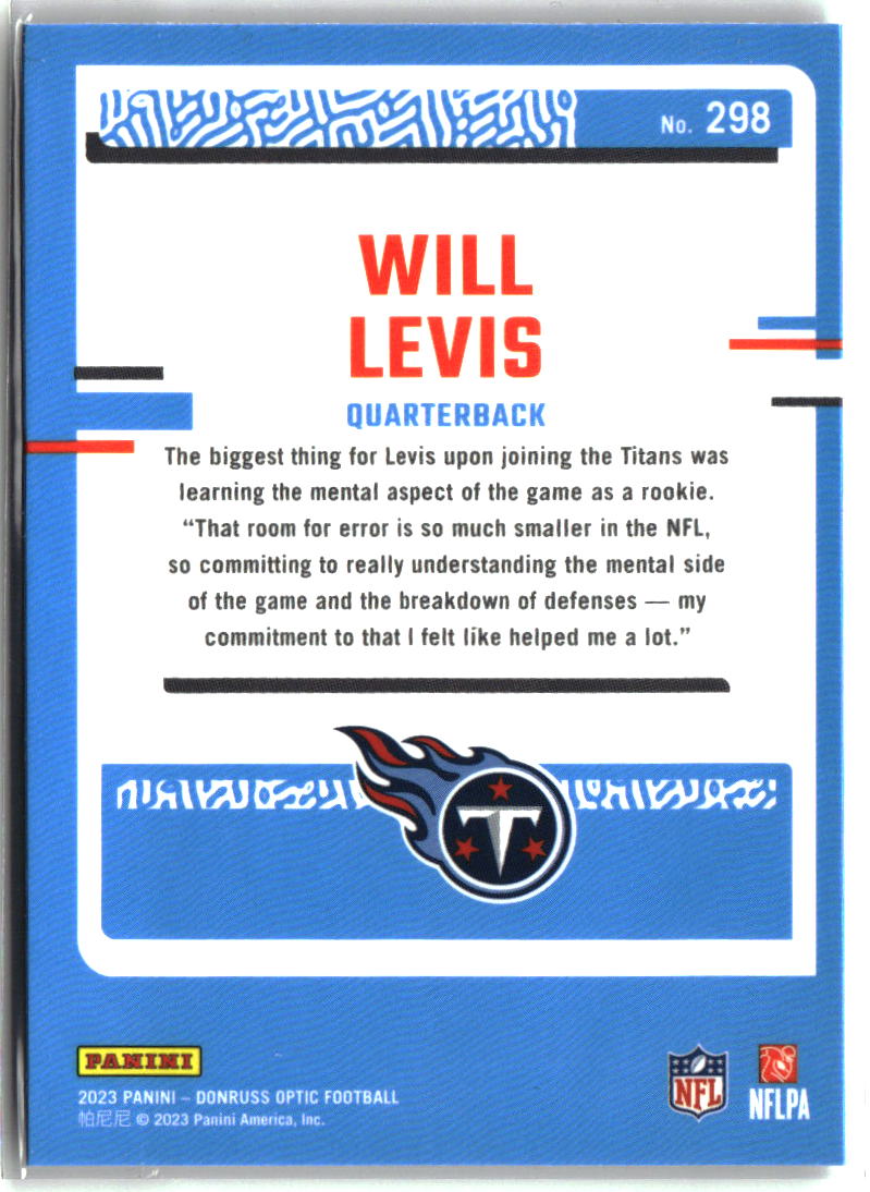 Will Levis 2023 Donruss Optic #298