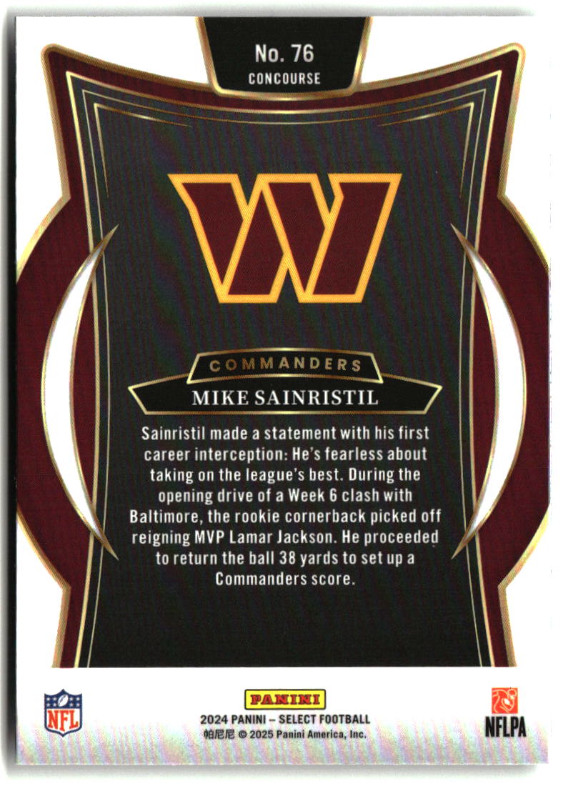 Mike Sainristil 2024 Panini Select #76