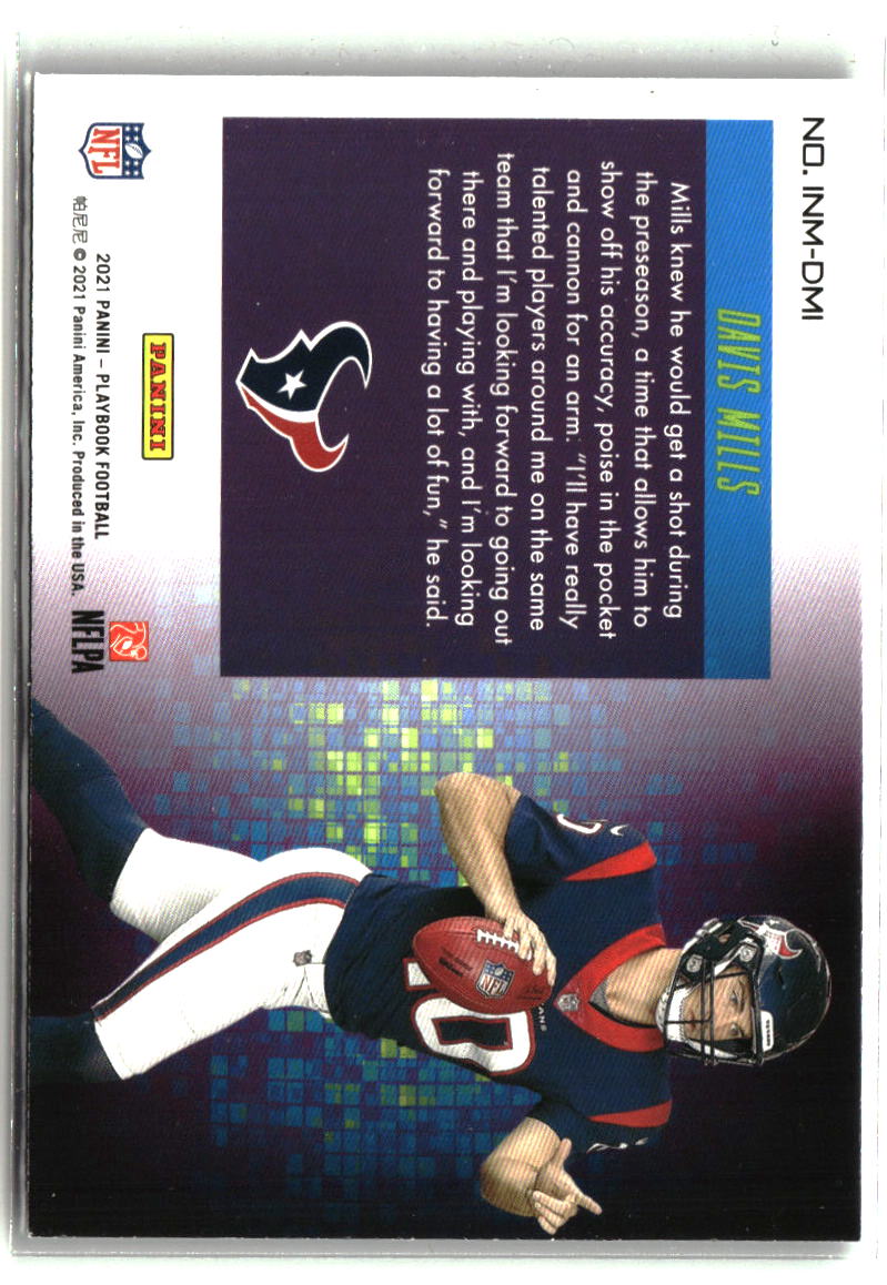 Davis Mills 2021 Panini Playbook In Motion #INM-DMI