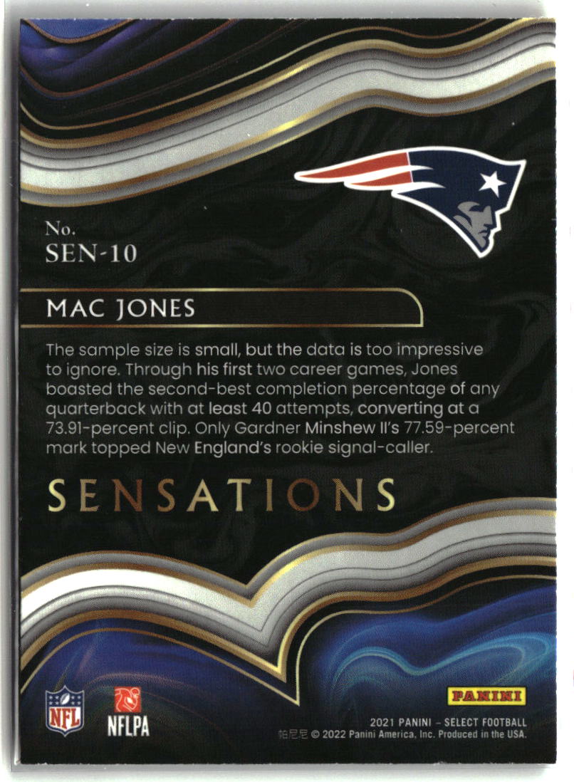 Mac Jones 2021 Panini Select Sensations #SEN-10