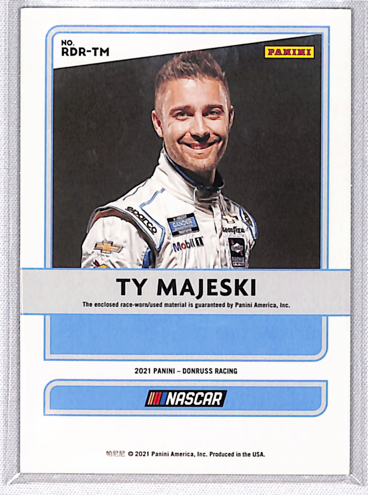 Ty Majeski 2021 Donruss Race Day Relics #RDR-TM