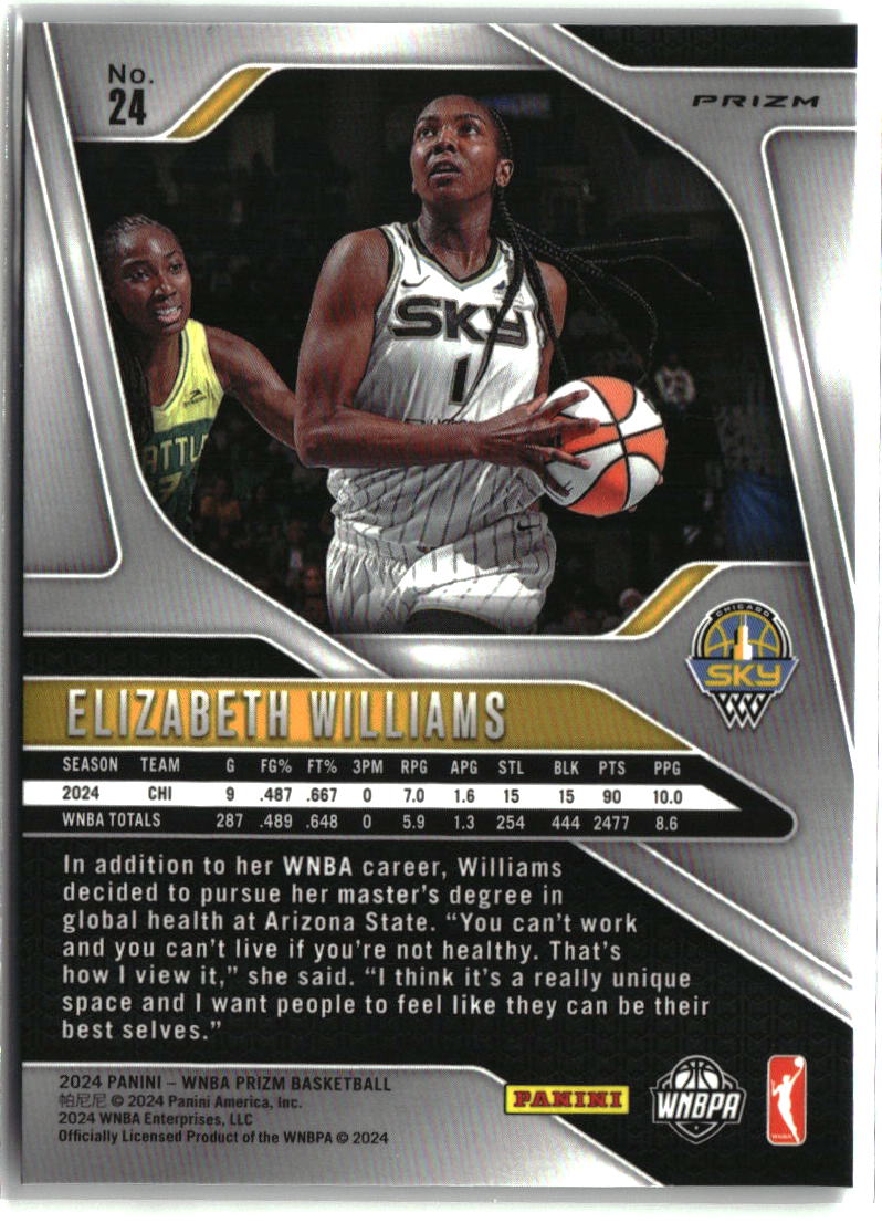 Elizabeth Williams 2024 Panini Prizm WNBA Silver Prizms #24