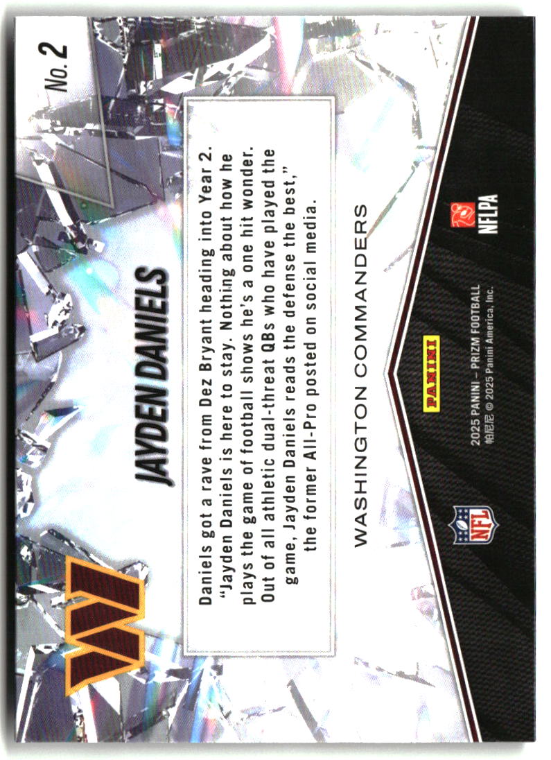 Jayden Daniels 2025 Panini Prizm Prizm Break #2