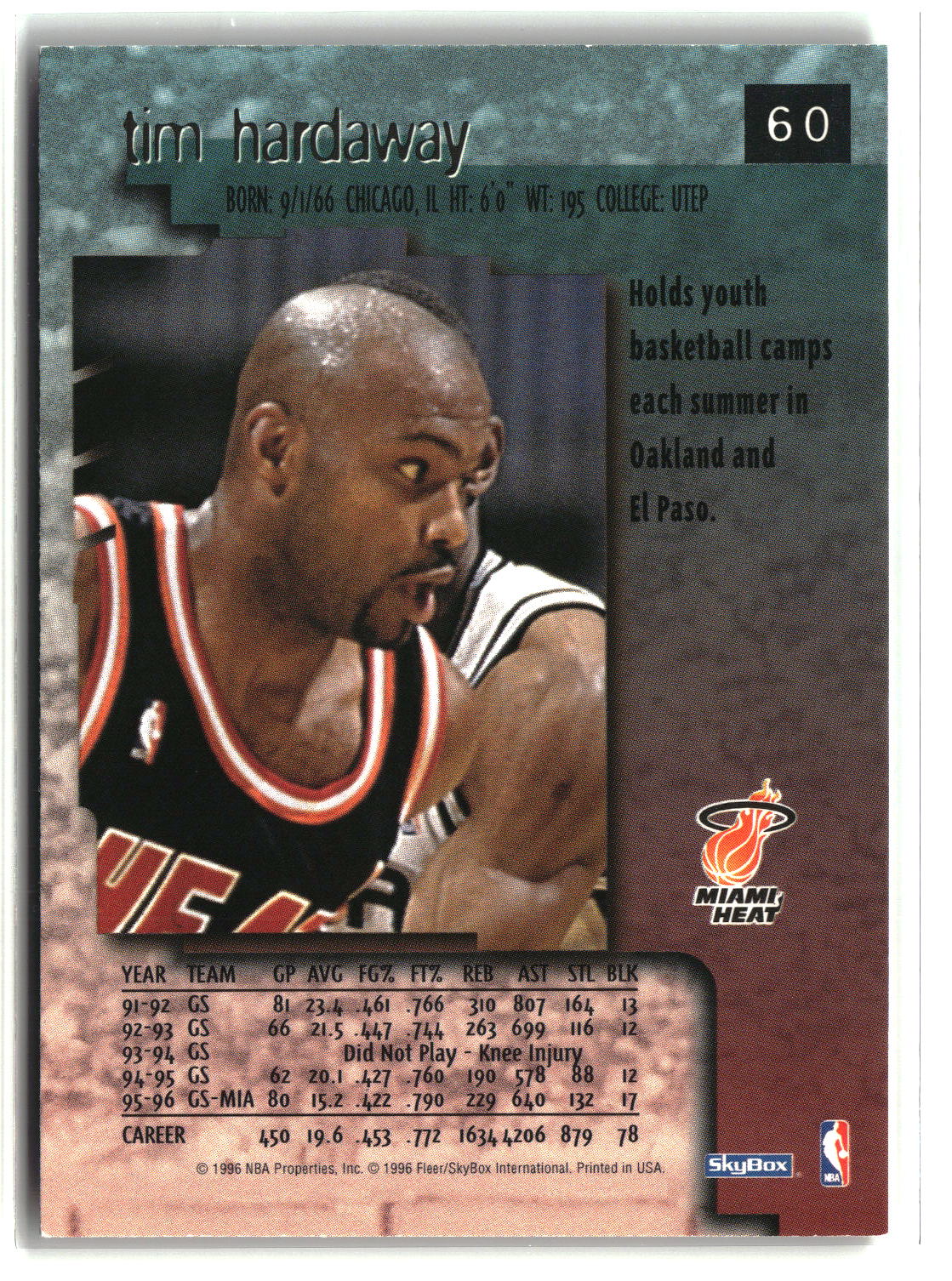 Tim Hardaway 1996-97 SkyBox Premium #60