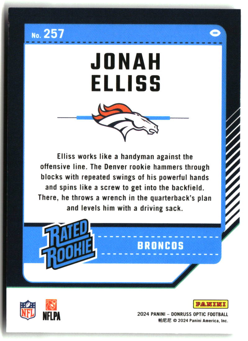 Jonah Elliss 2024 Donruss Optic #257