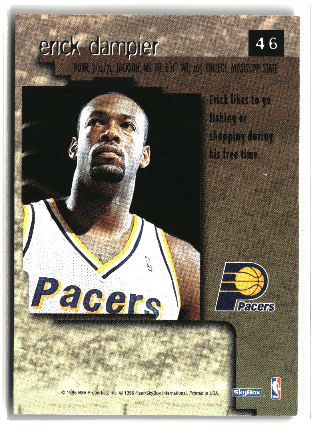 Erick Dampier 1996-97 SkyBox Premium #46