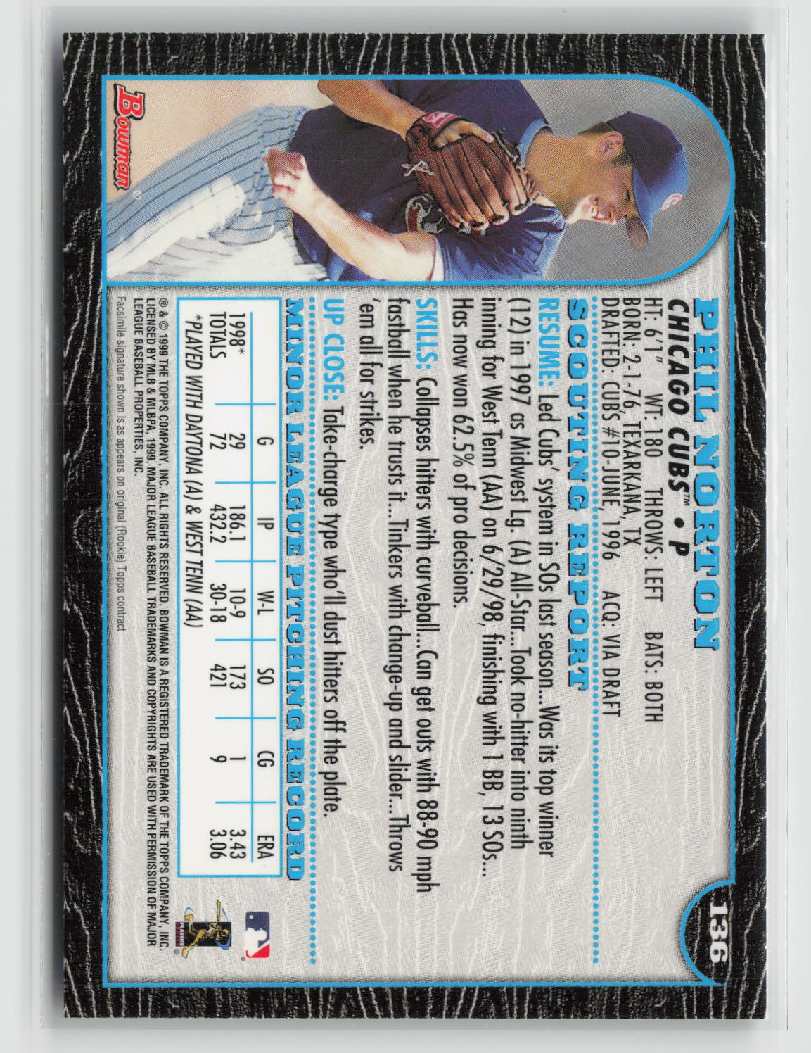 Phil Norton 1999 Bowman #136