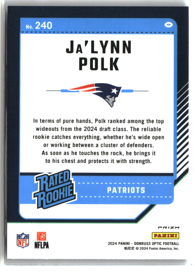 Ja'Lynn Polk 2024 Donruss Optic Blue Scope #240