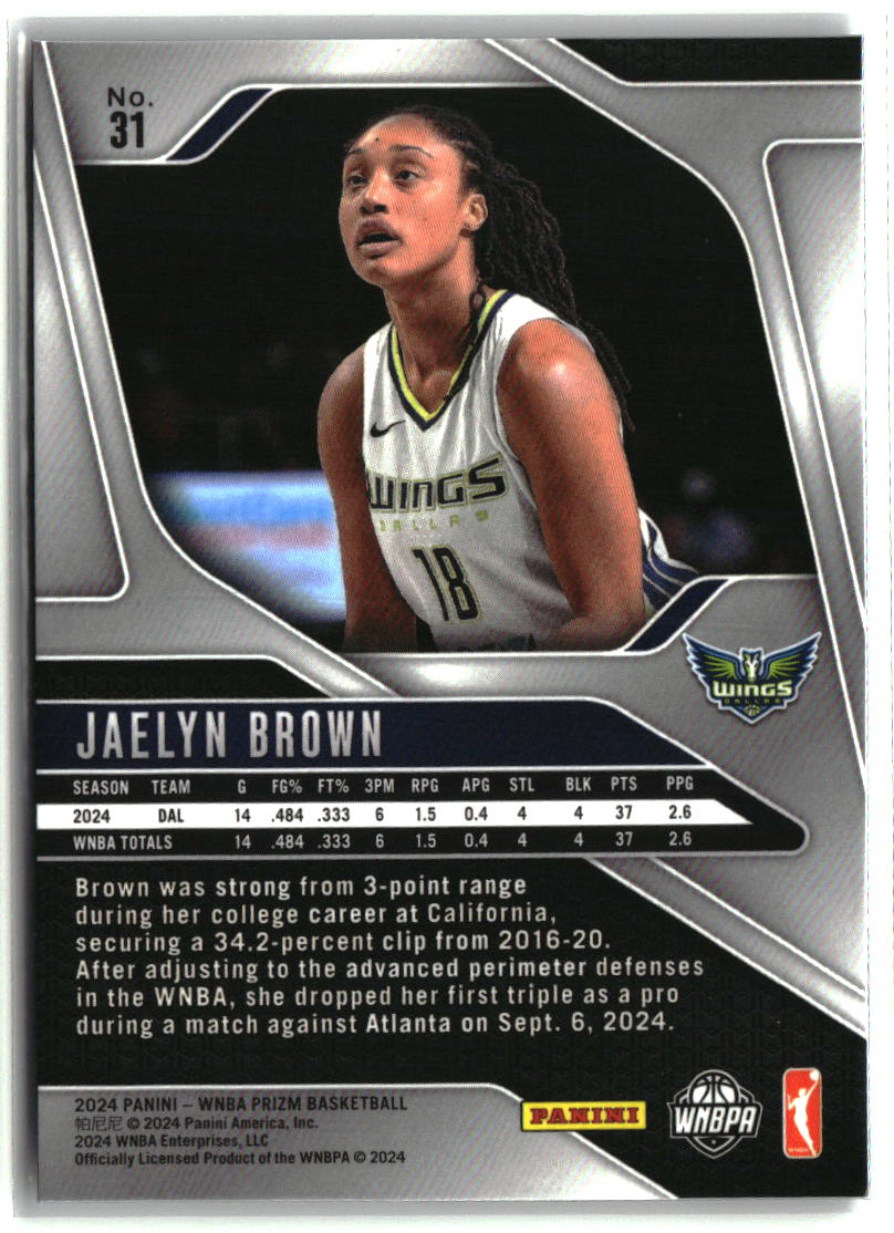 Jaelyn Brown 2024 Panini Prizm WNBA #31