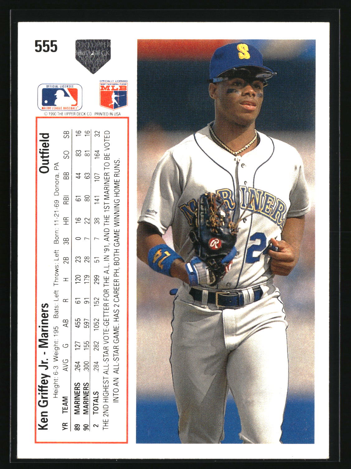 Ken Griffey Jr. 1991 Upper Deck #555