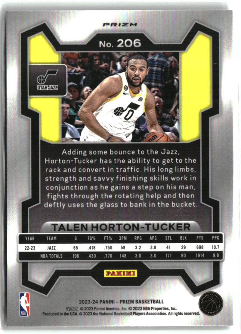 Talen Horton-Tucker 2023-24 Panini Prizm Prizms Silver #206