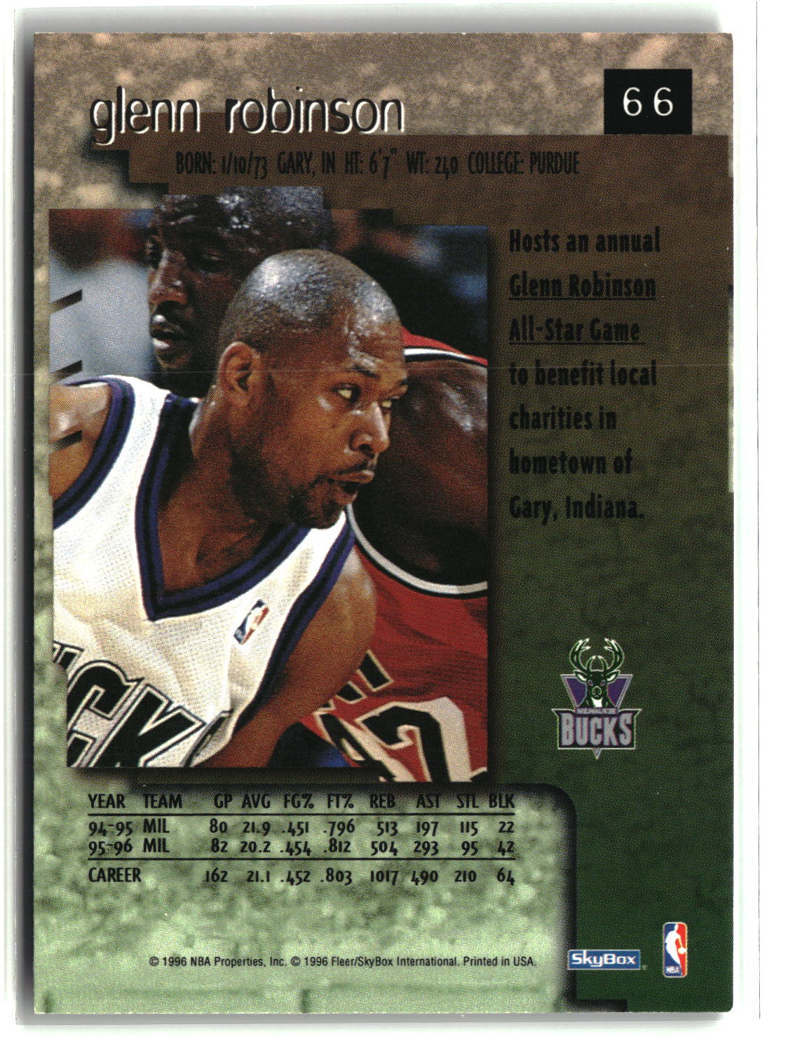 Glenn Robinson 1996-97 SkyBox Premium #66