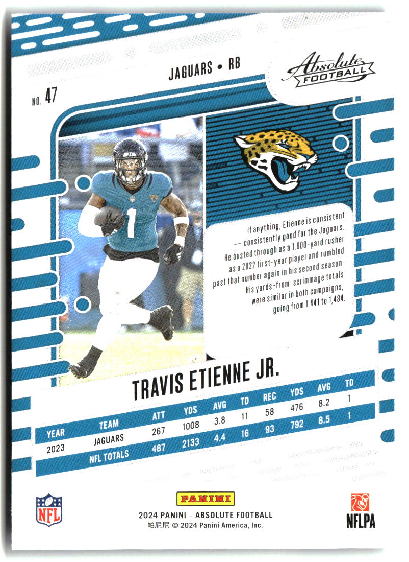Travis Etienne Jr. 2024 Panini Absolute Blue #47