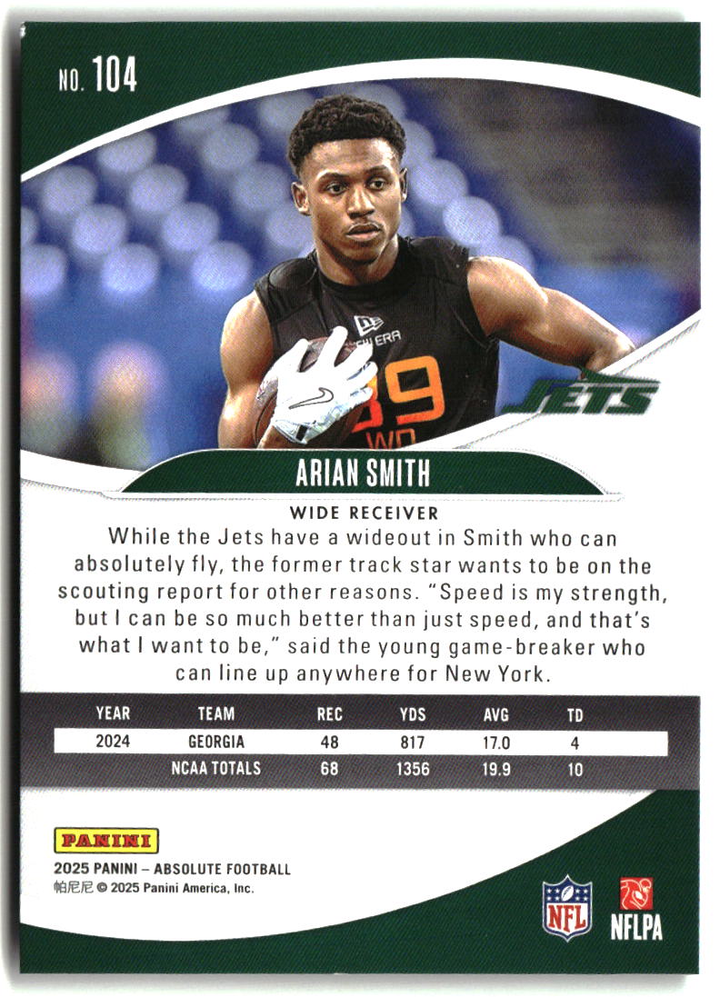 Arian Smith 2025 Panini Absolute Retail #104