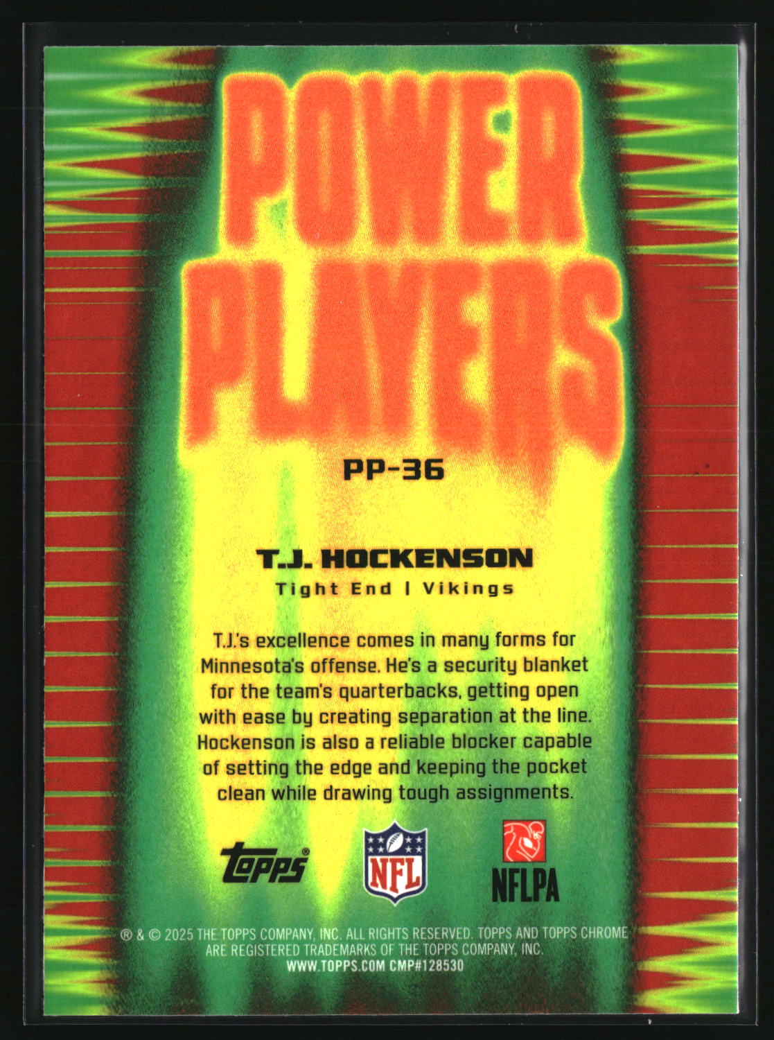 T.J. Hockenson 2025 Topps Chrome Power Players #PP-36