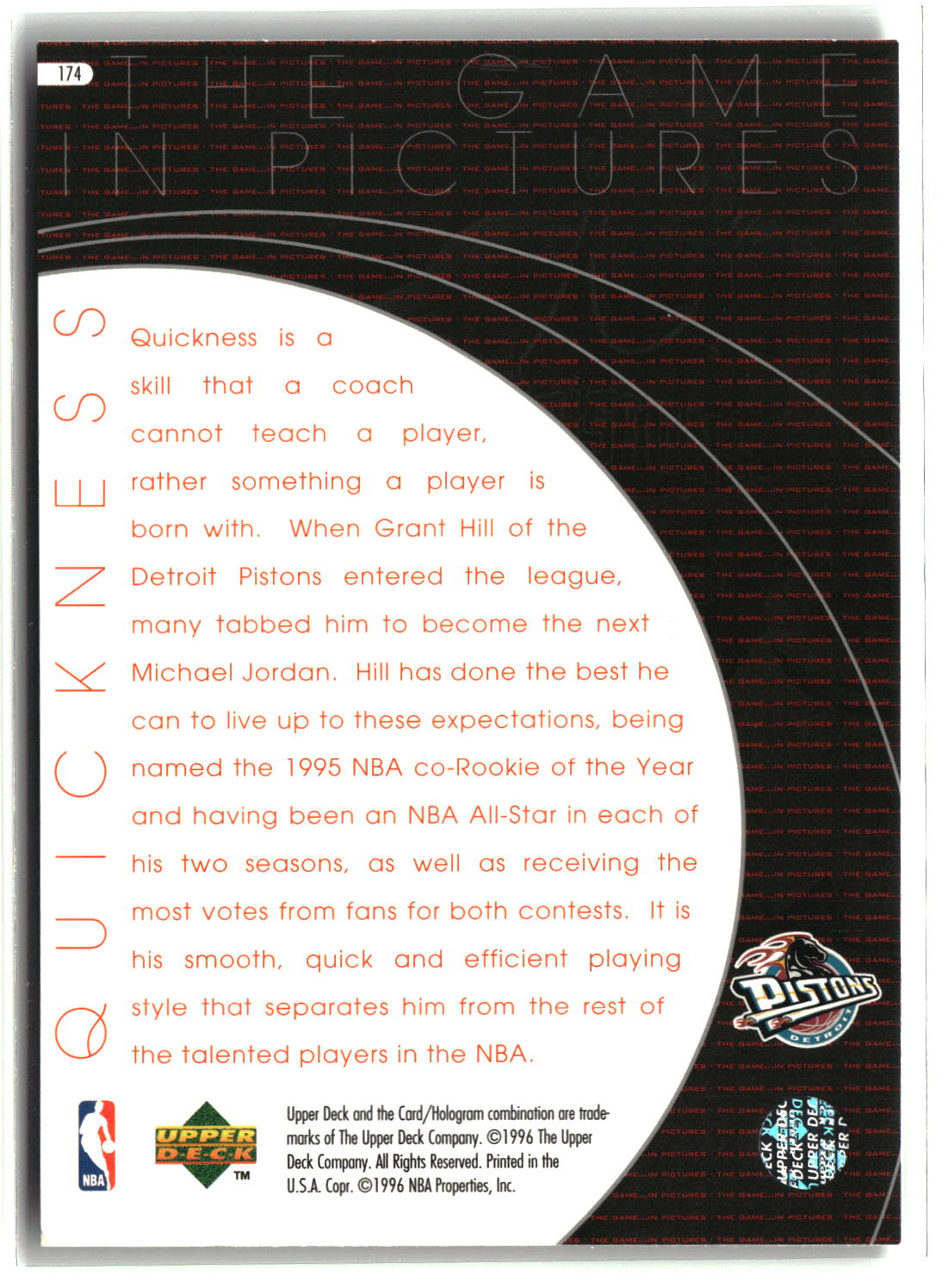 Grant Hill 1996-97 Upper Deck #174