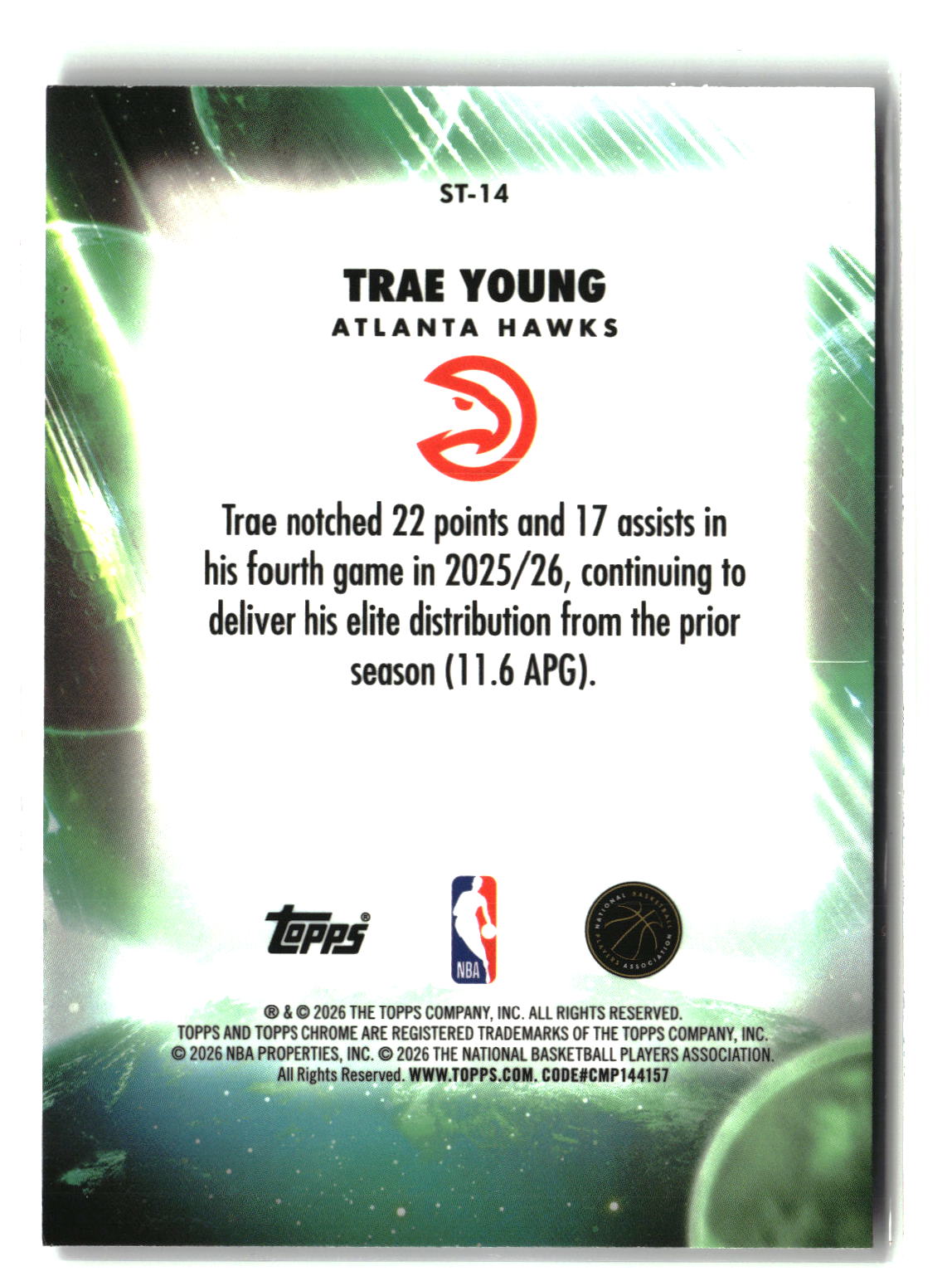 Trae Young 2025-26 Topps Chrome Update Stratospheric Stars #ST-14