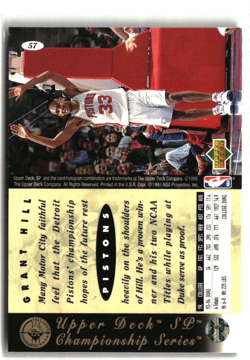 Grant Hill 1994-95 SP Championship #57