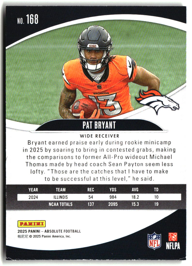 Pat Bryant 2025 Panini Absolute Retail #168