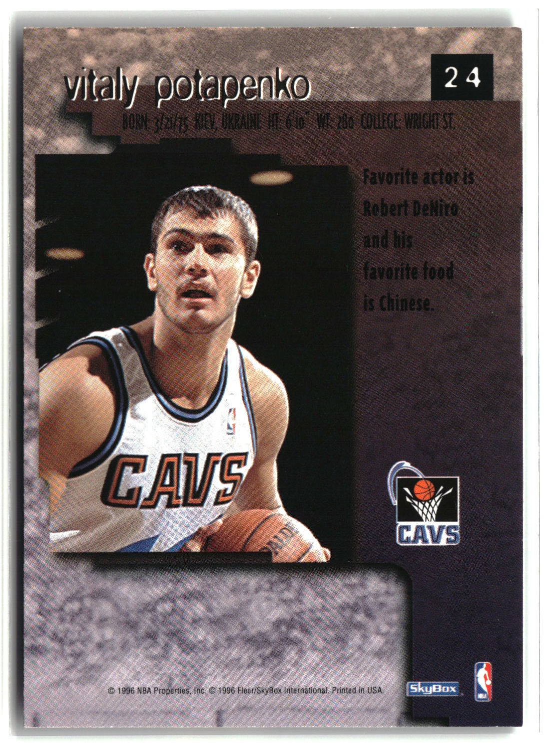 Vitaly Potapenko 1996-97 SkyBox Premium #24