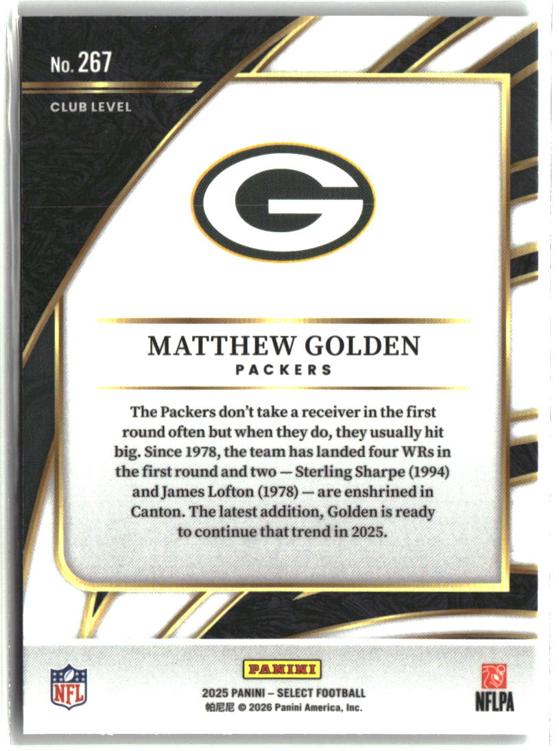 Matthew Golden 2025 Panini Select #267
