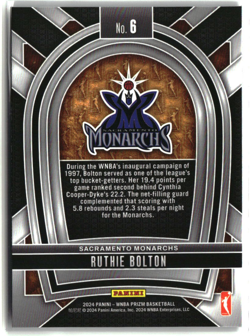 Ruthie Bolton 2024 Panini Prizm WNBA Pioneers #6