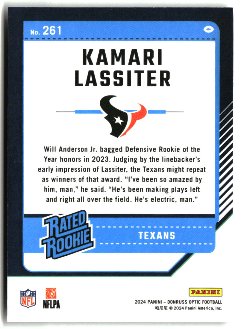 Kamari Lassiter 2024 Donruss Optic #261