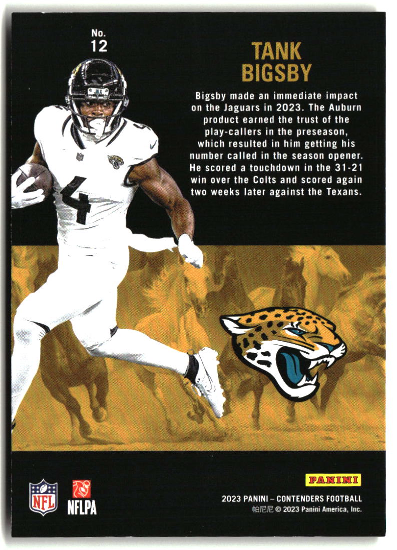 Tank Bigsby 2023 Panini Contenders Rookie Stallions #12