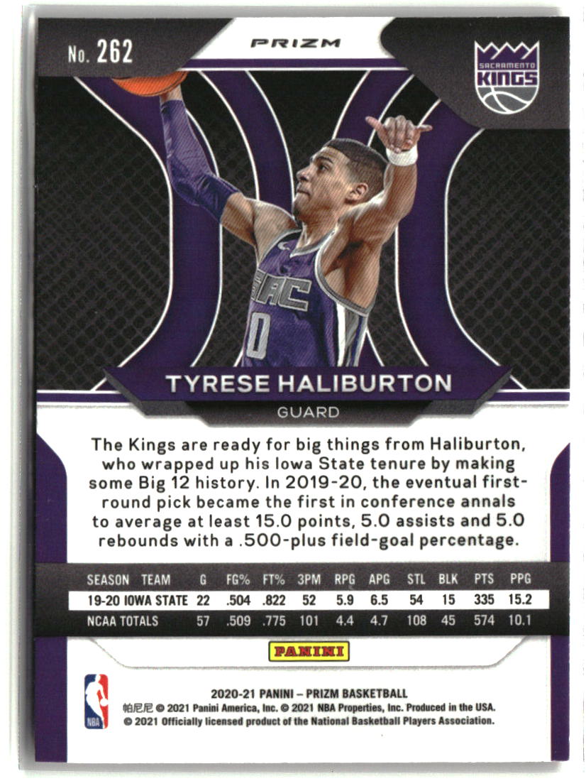 Tyrese Haliburton 2020-21 Panini Prizm Red Ice Prizms #262