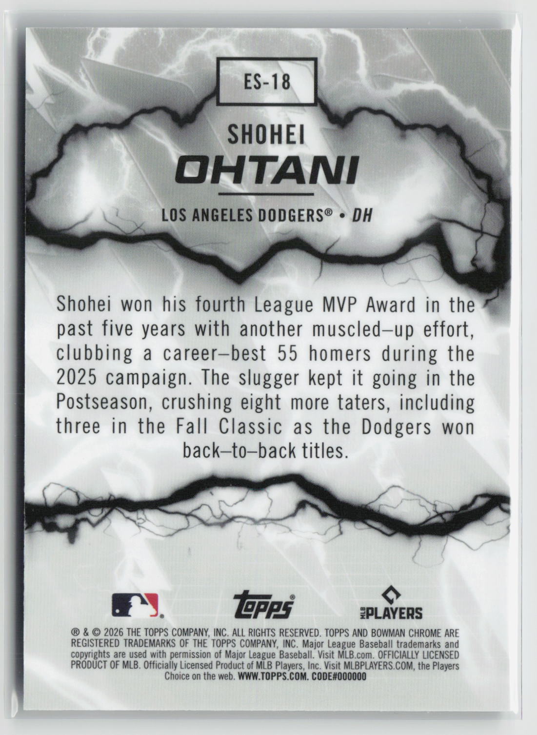 Shohei Ohtani 2026 Bowman Electric Sluggers #ES-18