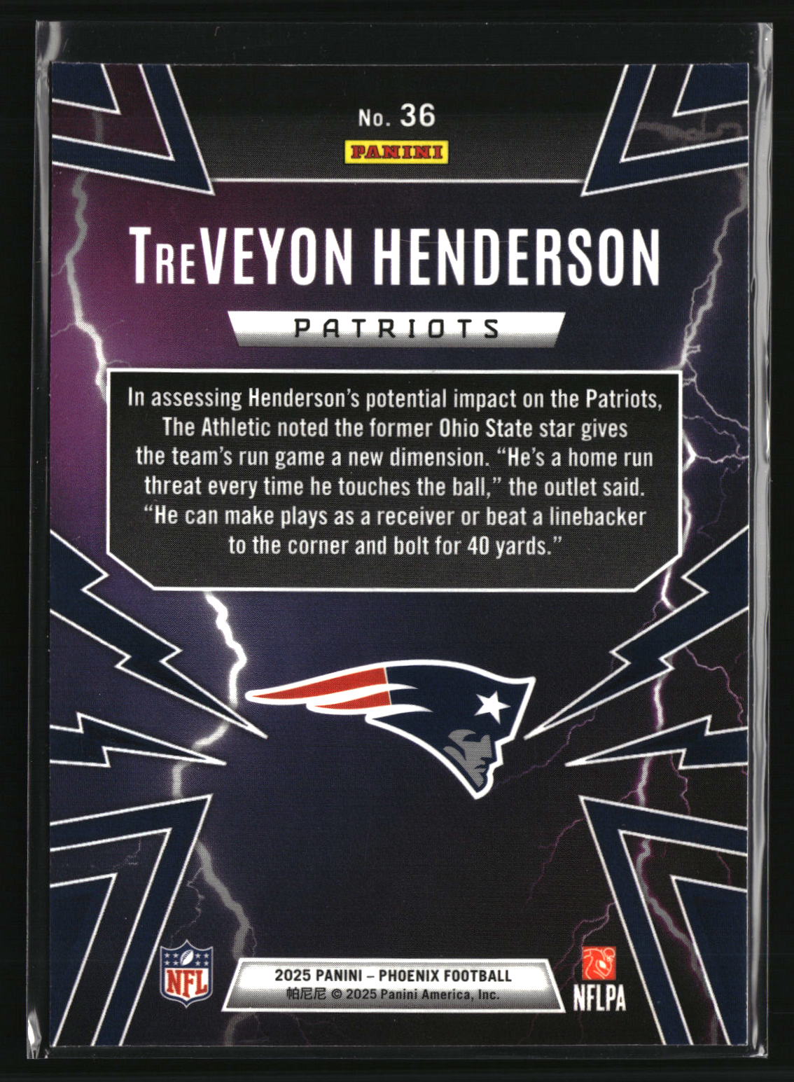 TreVeyon Henderson 2025 Panini Phoenix Thunderbirds #36