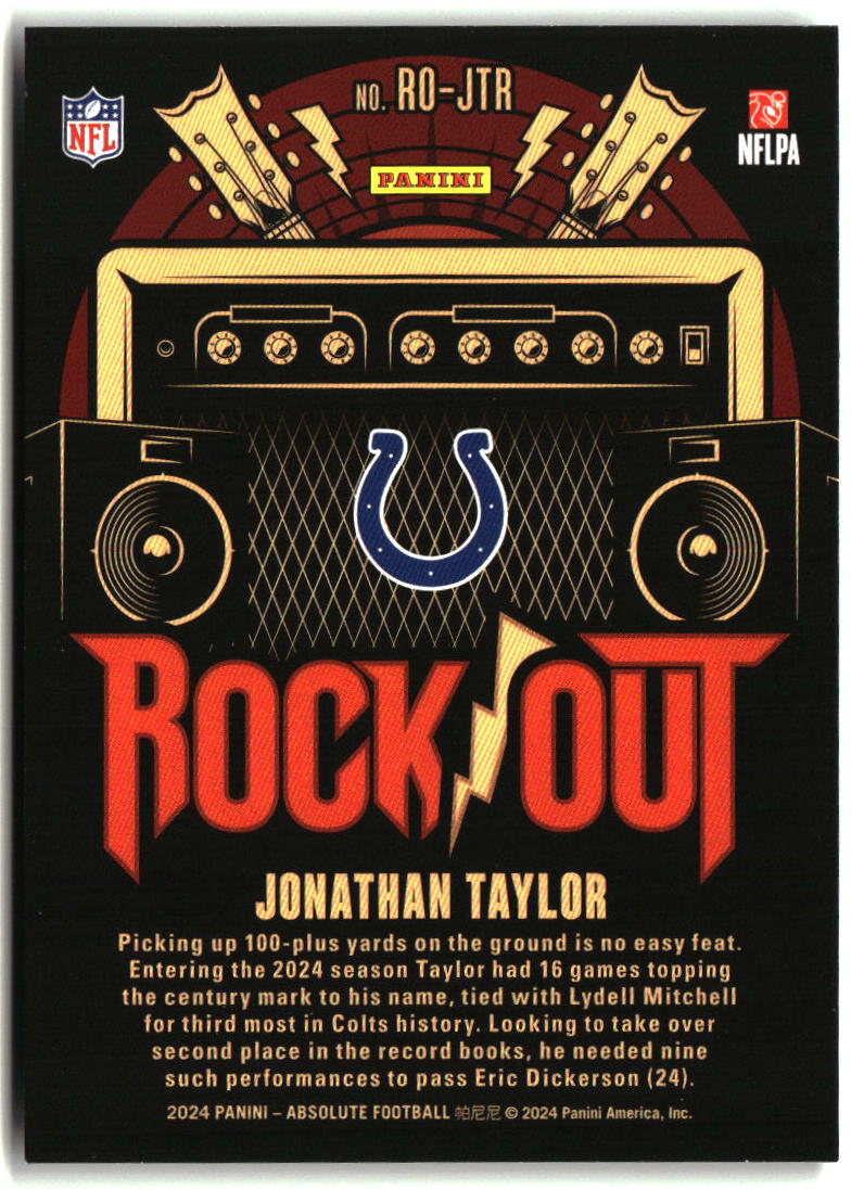 Jonathan Taylor 2024 Panini Absolute Rock Out #RO-JTR
