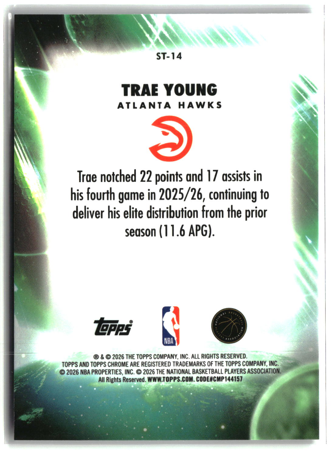 Trae Young 2025-26 Topps Chrome Update Stratospheric Stars #ST-14