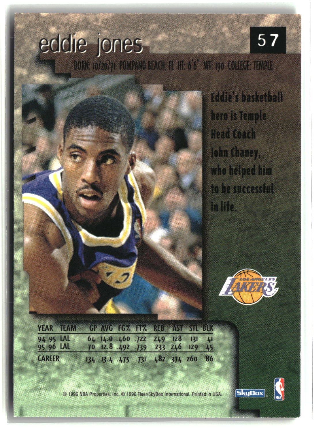 Eddie Jones 1996-97 SkyBox Premium #57