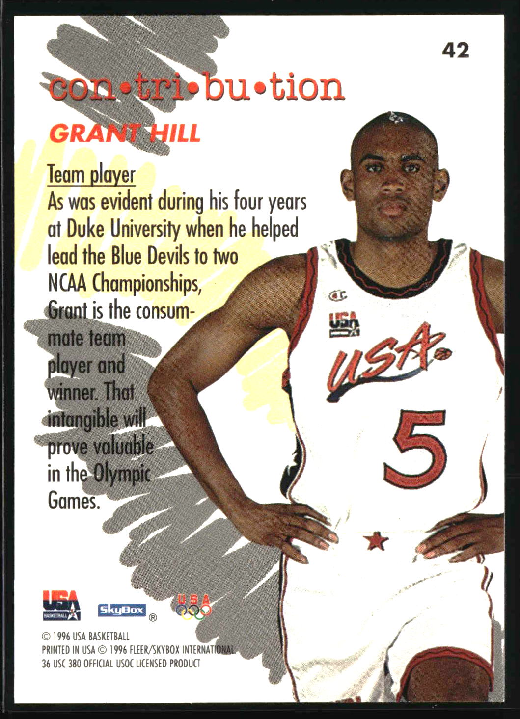 Grant Hill 1996 SkyBox USA #42