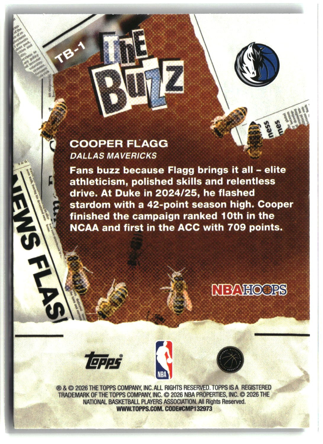 Cooper Flagg 2025-26 Hoops The Buzz #TB-1