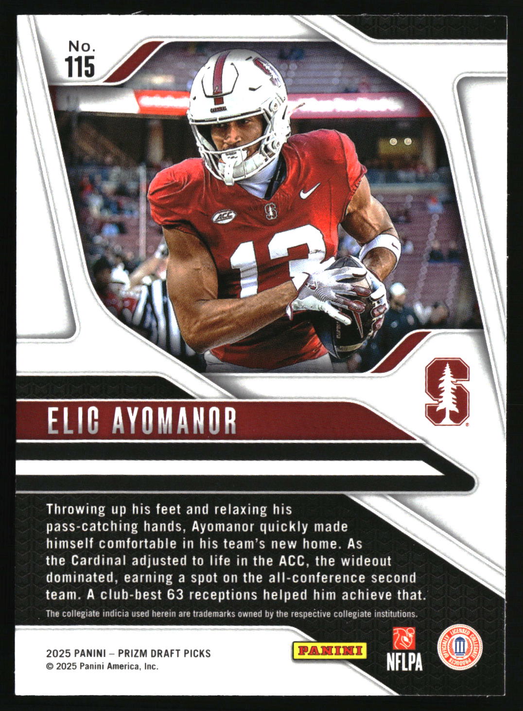 Elic Ayomanor 2025 Panini Prizm Draft Picks #115