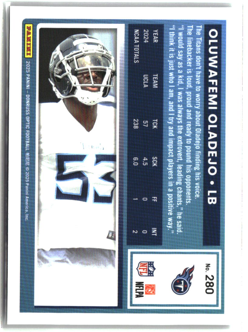 Oluwafemi Oladejo 2025 Donruss Optic #280