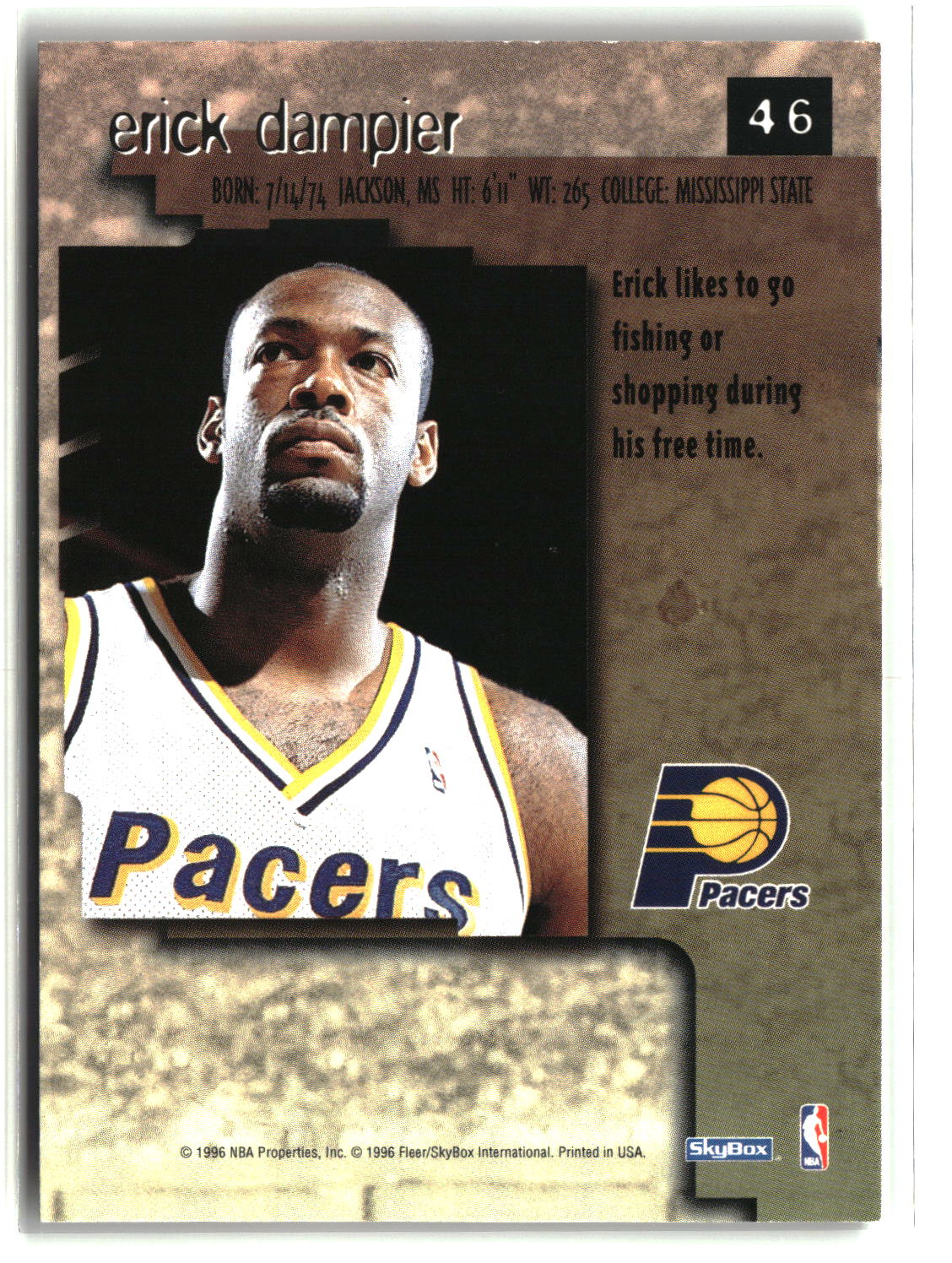 Erick Dampier 1996-97 SkyBox Premium #46
